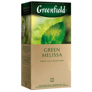 Чай в пакетиках Greenfield Green Melissa, зеленый, 25 шт